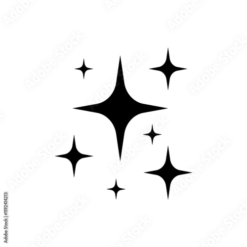 sparkle star icon vector