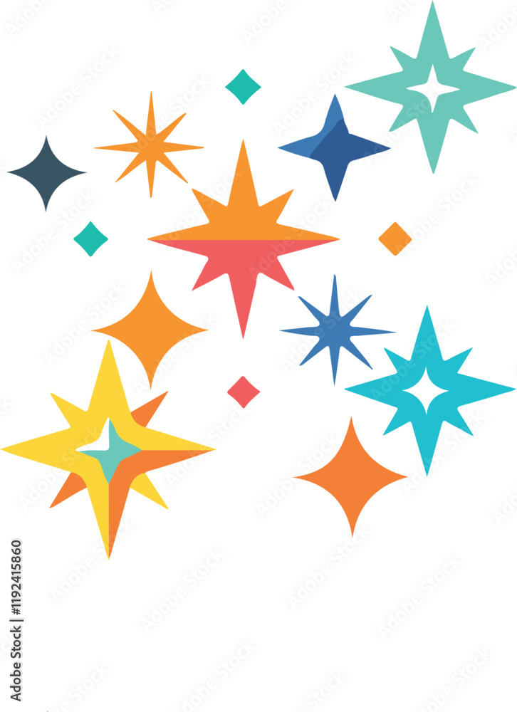 Obraz premium isolated sparkles bundle AI ICON icon Vector, black sparkles bundle AI ICON Silhouette,black sparkles bundle AI ICON icon set, black sparkles bundle AI ICON for logo,color sparkles bundle AI ICON Vect