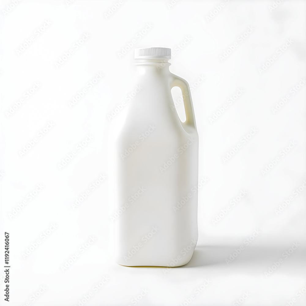 Plastic bottle of milk on a white background. 3d rendering Plastic bottle of milk on a white background. 3d rendering