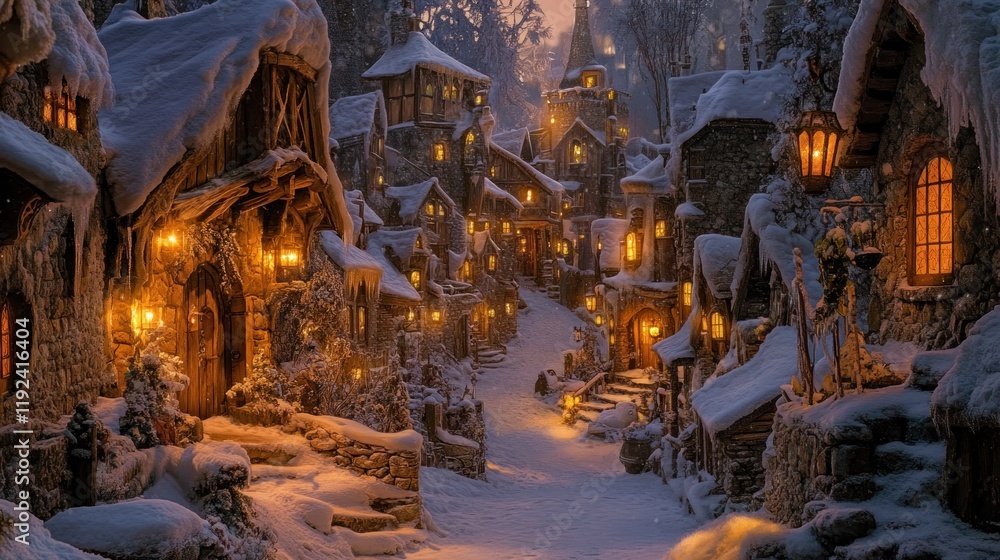 Enchanted Winter Village: A Snowy Night in a Fairytale Town Enchanted Winter Village: A Snowy Night in a Fairytale Town
