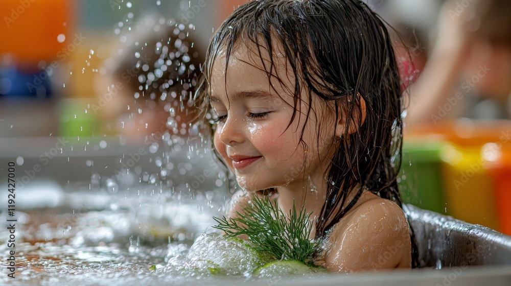 Obraz premium Chilled cucumber soup bowl with dill garnish in photo