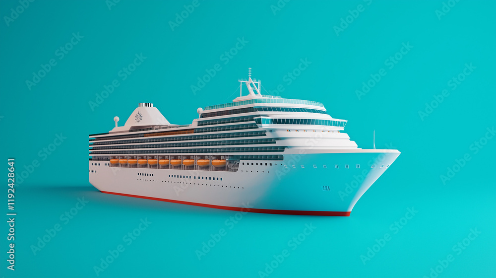 Cruise travel insurance, cruise ship, insurance form, 3D illustration Cruise travel insurance, cruise ship, insurance form, 3D illustration