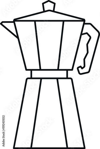 Moka pot icon. Coffee shop icon. Business signs and symbols.