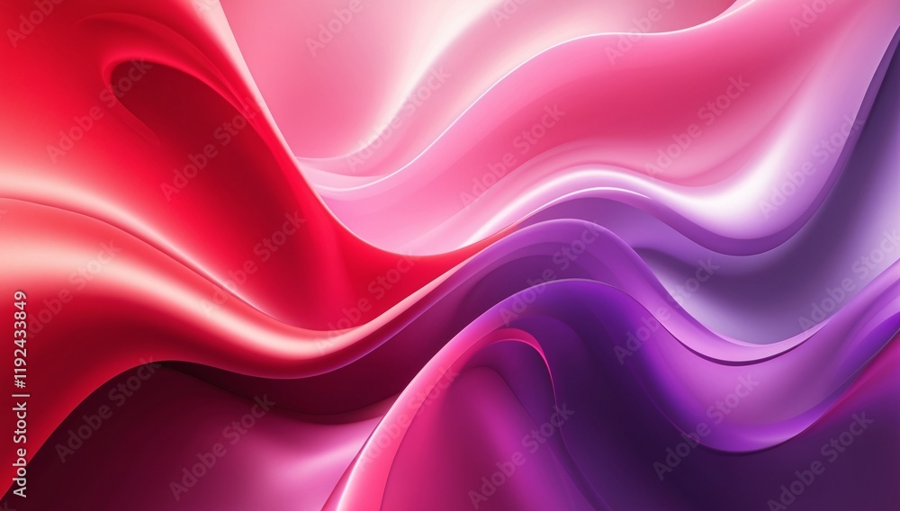 Fototapeta premium Vivid abstract background with dynamic red and purple curving shapes, highlighting modernity, creativity, and vibrancy