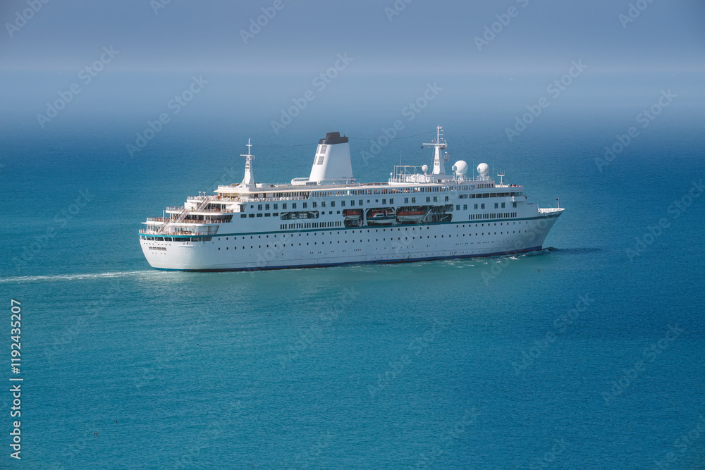 Cruise ship luxury, making perfect of a maritime adventure of holidays, international travel, and oceanic journeys for leisure, tourism, or exploration who love open-sea travel, creating a harmonious.