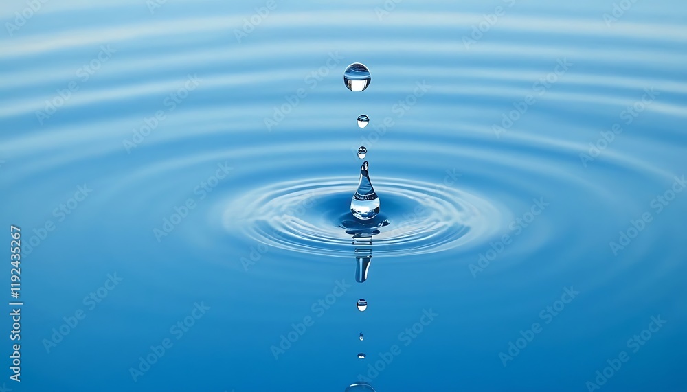 Tranquil Moment of a Single Water Drop Rippling Through Still Blue Waters,bubble, drop, no people, photography, reflection, color image, circle, water surface, light - natural phenomenon, Tranquil Moment of a Single Water Drop Rippling Through Still Blue Waters,bubble, drop, no people, photography, reflection, color image, circle, water surface, light - natural phenomenon,