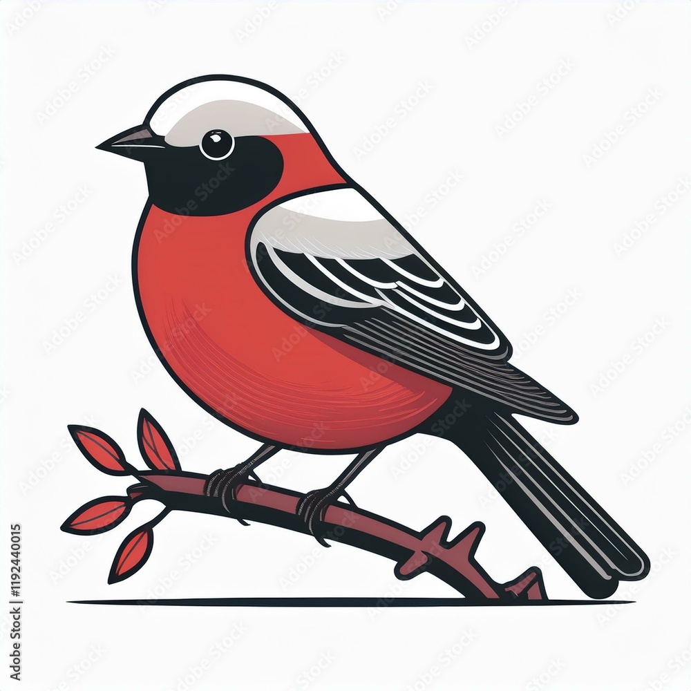 Obraz premium Bird flat design. isolated on white background