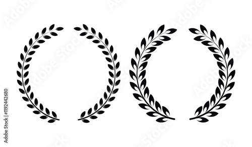 laurel wreath set illustrator