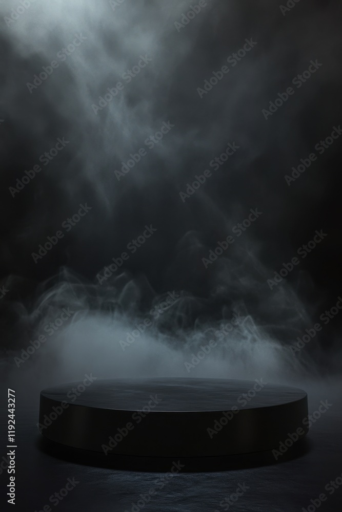 Eerie atmosphere of swirling smoke against a black background for creative projects Eerie atmosphere of swirling smoke against a black background for creative projects