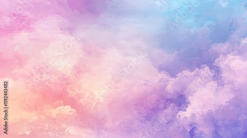 Abstract pastel clouds in pink, purple, and blue blending softly, symbolizing serenity and dreaminess. Perfect for artistic backgrounds and creative design themes.