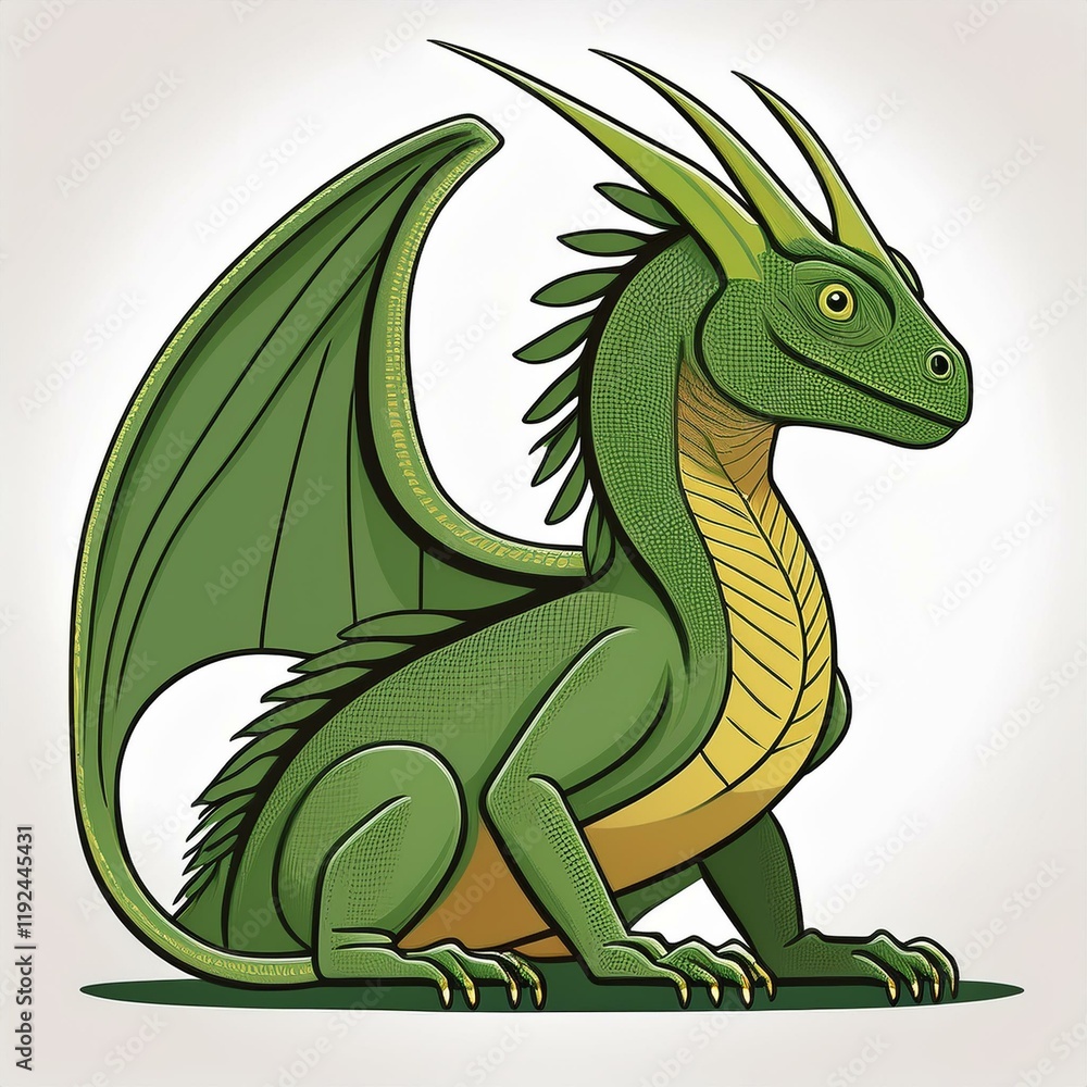 Obraz premium Basilisk - Basilisk flat design. isolated on white background
