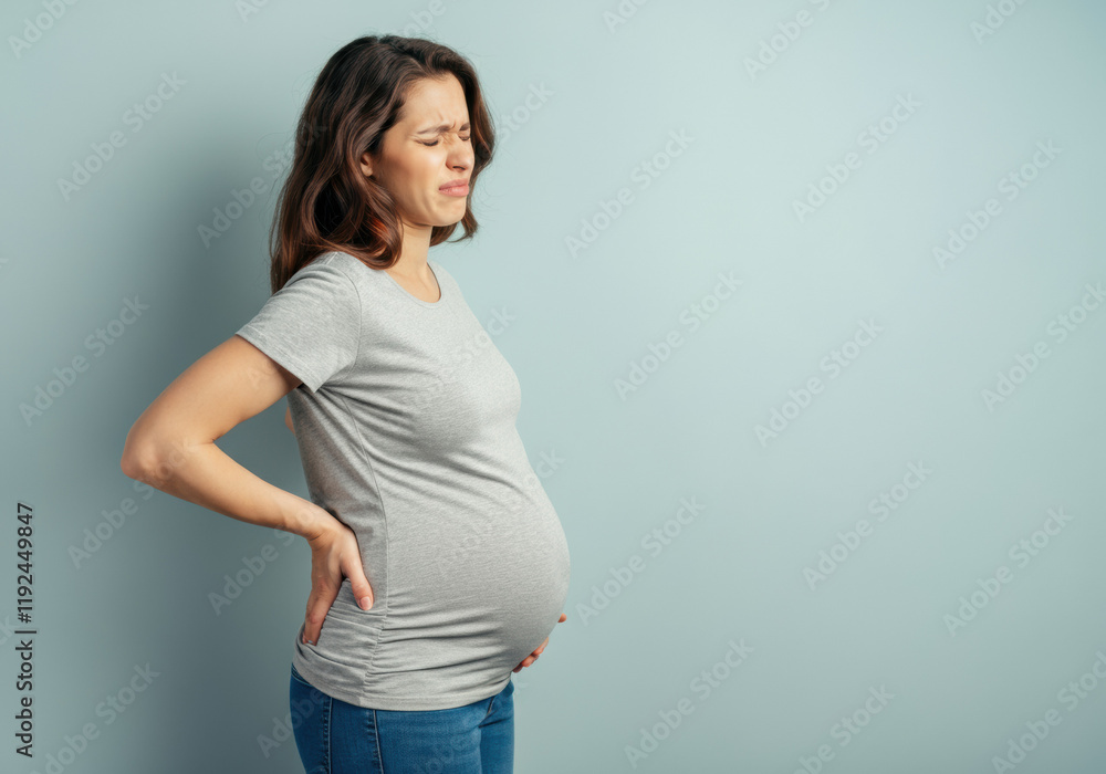 Pregnant Woman Experiencing Back Pain Pregnant Woman Experiencing Back Pain
