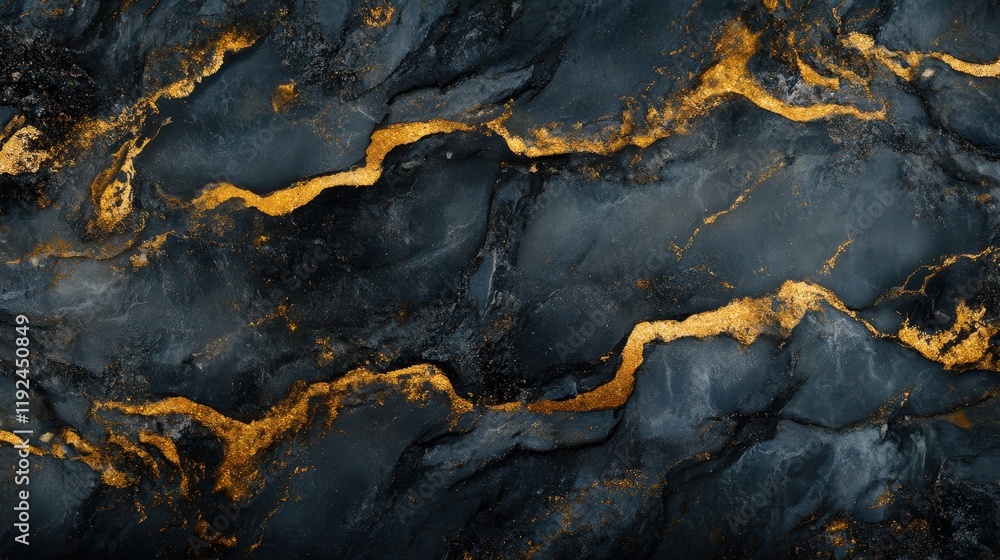 Luxurious Dark Gray Marble Texture with Golden Veins, Abstract Elegant Background. Luxurious Dark Gray Marble Texture with Golden Veins, Abstract Elegant Background.