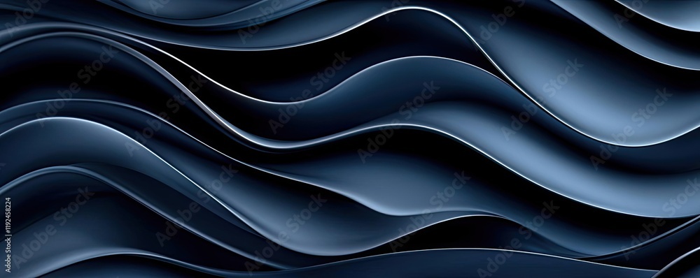 Obraz premium Cloudy abstract background concept. Abstract blue waves creating a smooth and dynamic surface texture for design use.
