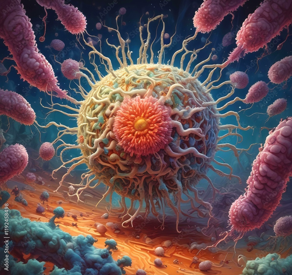 Obraz premium Illustration of bacteria.