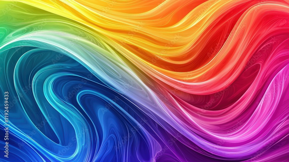 Abstract rainbow swirls with vibrant, dynamic waves and flowing textures, exuding energy and creativity. Perfect for colorful digital art, modern design, and expressive visual compositions. Abstract rainbow swirls with vibrant, dynamic waves and flowing textures, exuding energy and creativity. Perfect for colorful digital art, modern design, and expressive visual compositions.