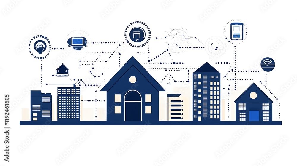 Futuristic Urban Vector Style with Clean Lines and White Design Futuristic Urban Vector Style with Clean Lines and White Design