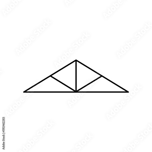 Truss icon. roofing steel frame. Vector design element.