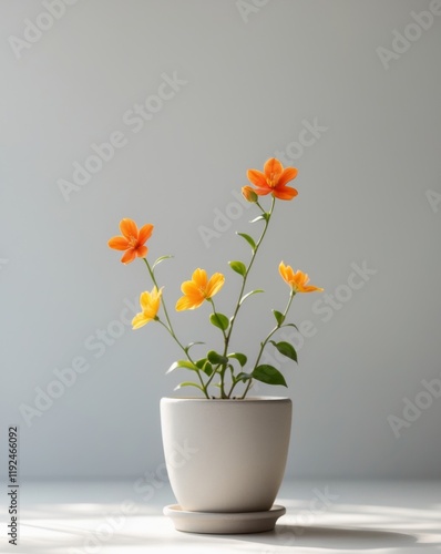 Wallpaper Mural there is a potted plant with orange and yellow flowers in it Torontodigital.ca