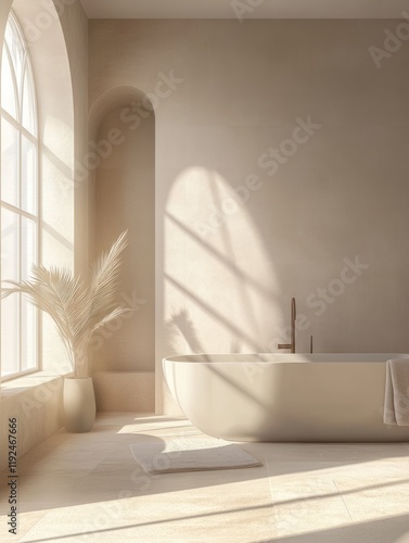 Sunlit Minimalist Bathroom ...