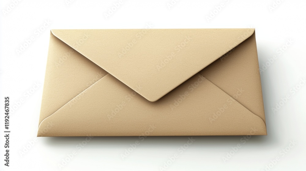 Envelope with letter and blank paper for communication and correspondence Envelope with letter and blank paper for communication and correspondence