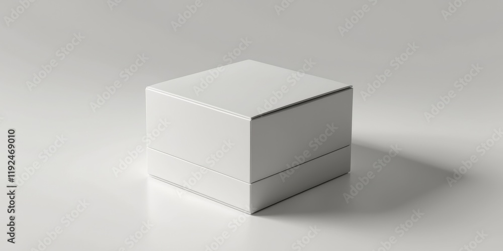 Elegant White Box Mockup for Branding Design Elegant White Box Mockup for Branding Design