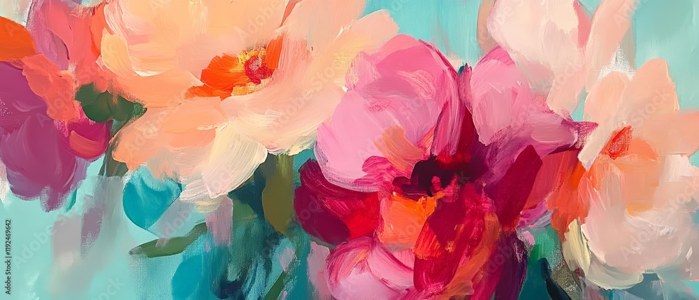 Flowers in vibrant colors with soft brush strokes, creating an abstract floral background for design, art, or decoration projects. Perfect for nature lovers. Flowers in vibrant colors with soft brush strokes, creating an abstract floral background for design, art, or decoration projects. Perfect for nature lovers.