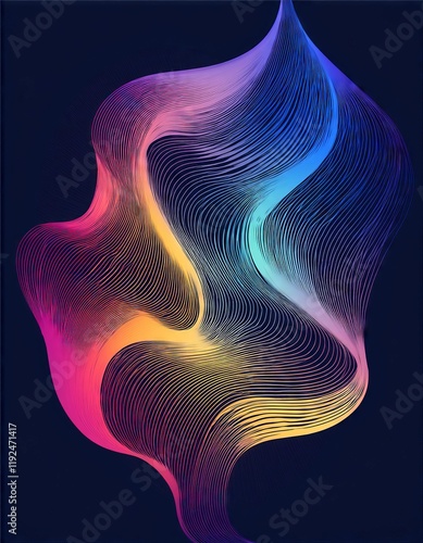 Abstract colorful wavy background. Vector illustration for your design. Eps 10