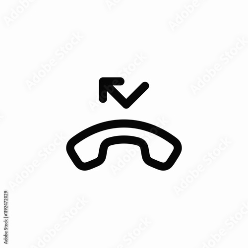 outgoing call icon vector sign