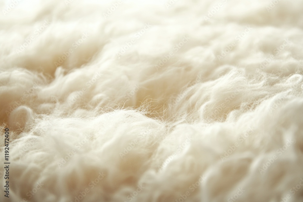 A close-up shot of a pile of white wool, suitable for textile or crafting use A close-up shot of a pile of white wool, suitable for textile or crafting use