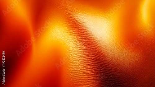 Close-up of Yellow Fabric with a Soft Feel, Glowing Fiery Background, Vibrant Orange Hues, and Colorful Visuals. Generative AI