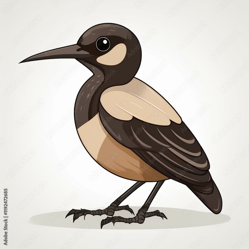 Obraz premium Antbird flat design. isolated on white background
