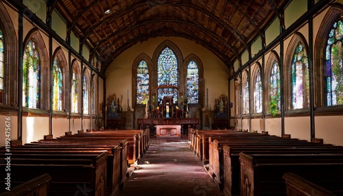 Nature reclaims what was once a sacred space.   photo