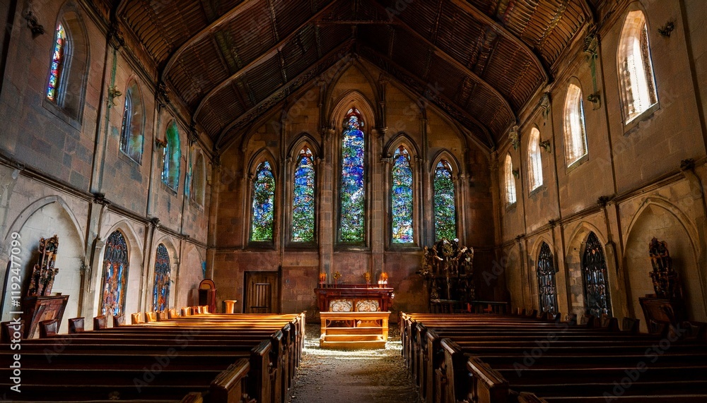 Fototapeta premium The altar remains a focal point of memories. 