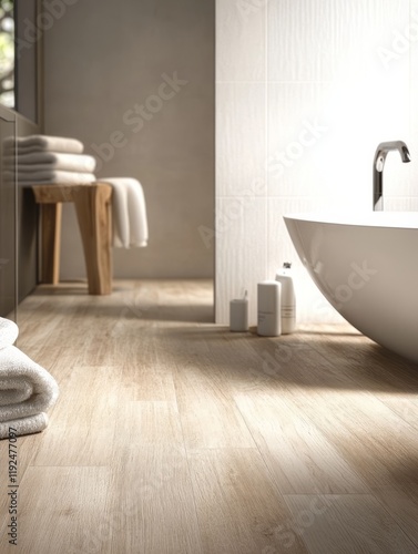Modern Bathroom Featuring L...
