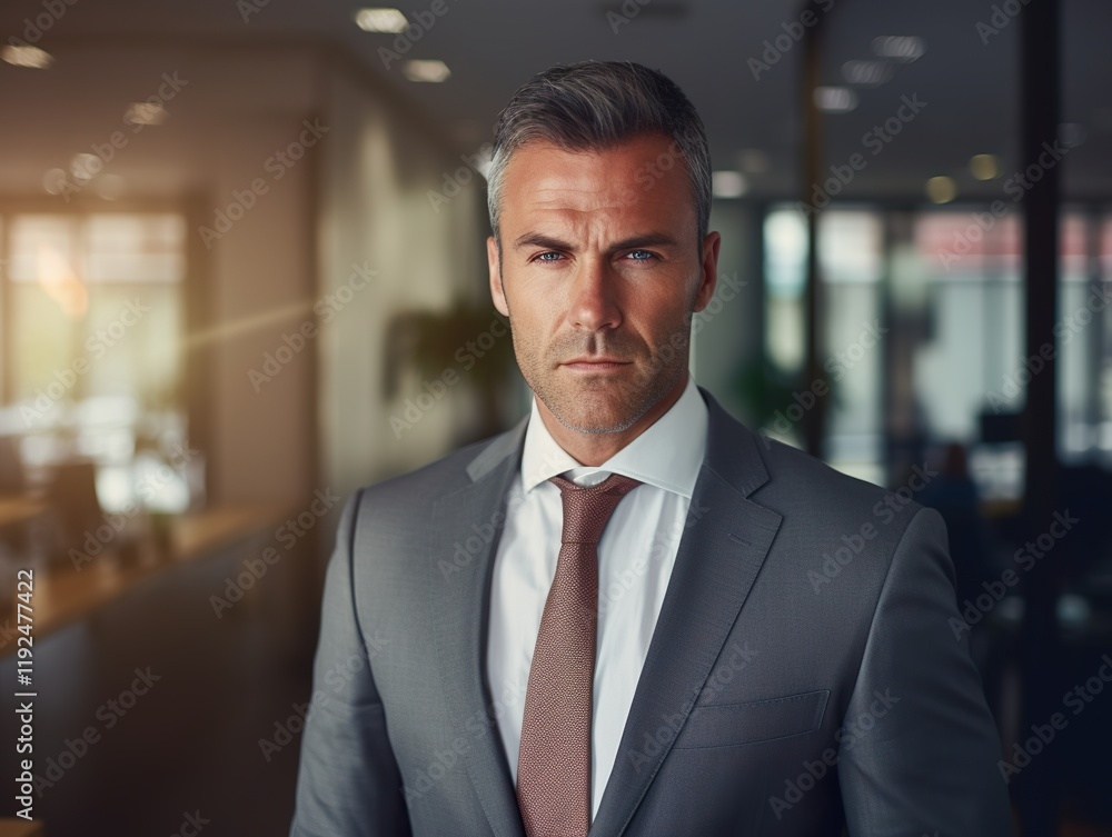 Portrait Attractive confident business man in business professional working office Portrait Attractive confident business man in business professional working office