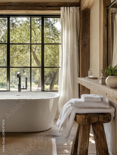 Luxurious bathroom features...