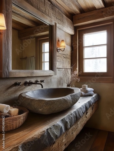 Rustic Bathroom Features St...