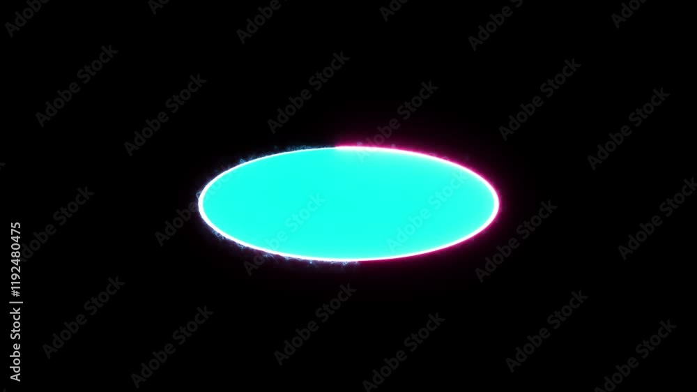 Neon circle frame. bar processing. Neon hole icon green red color animation black background. 4k Animation video. Neon circle frame. bar processing. Neon hole icon green red color animation black background. 4k Animation video.