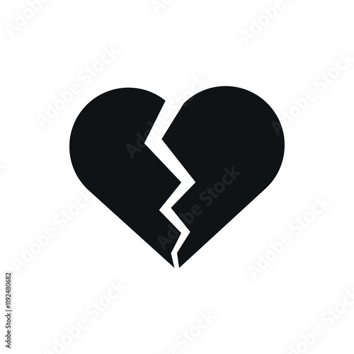 Broken heart icon.