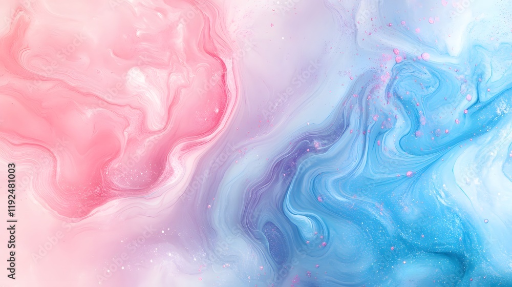 Fototapeta premium Abstract Pink and Blue Swirling Paint Design