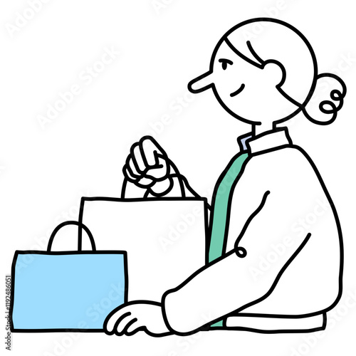 Young woman with shopping bags