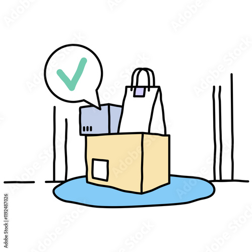 Contactless order delivery, delivery complete