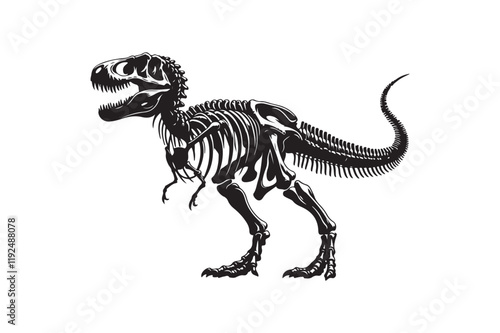 Dinosaur Skeleton silhouette Art 