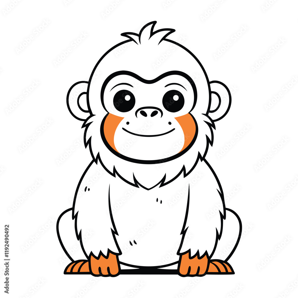 Obraz premium cute gorilla vector design logo for kids product