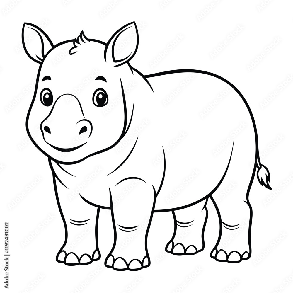 Fototapeta premium cute pig vector design logo for kids product 