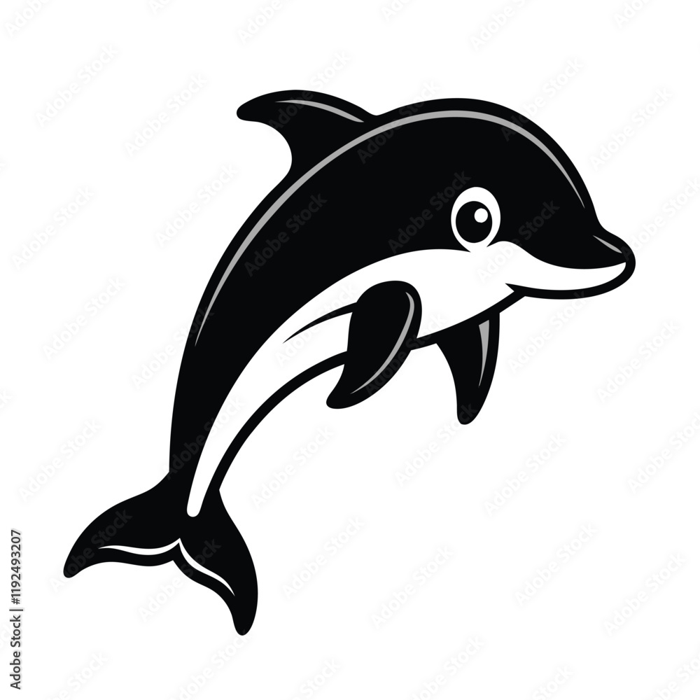 Fototapeta premium vector design silhouette of a whale 