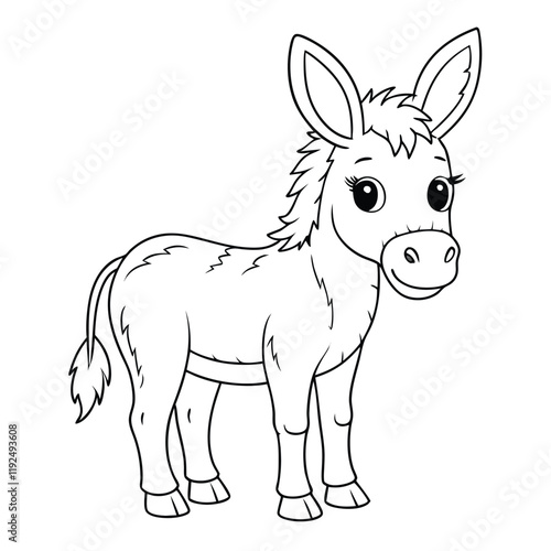vector design silhouette of a donkey 