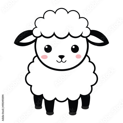 vector design silhouette of a sheep 