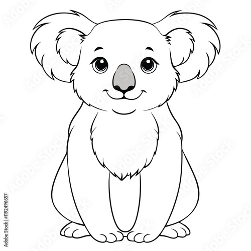 vector design silhouette of a koala  photo